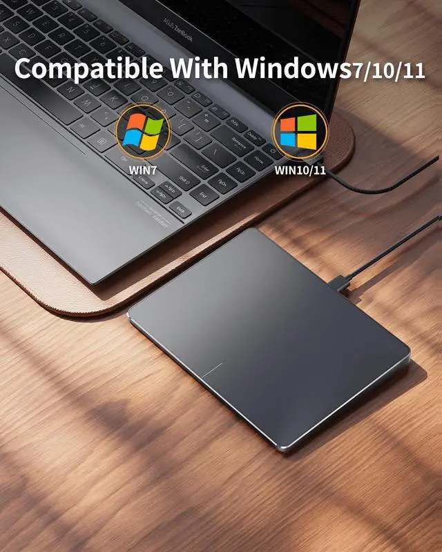 Alt view image 5 of 7 - ProtoArc T1 Wired High Precision Trackpad for Windows, USB Slim Touchpad Mouse with Multi-Touch Navigation for Windows 7/10/11 Laptop Notebook Desktop Computer