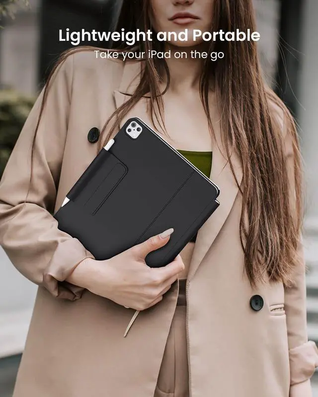 Alt view image 7 of 7 - ProtoArc TABK400 Magic Keyboard Case for iPad Pro 12.9 inch (6th, 5th, 4th, 3rd Gen), Magnetic Keyboard Case with Multi-Touch Built-in Trackpad, 12 Colors Backlight