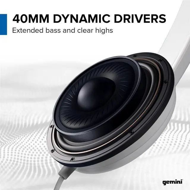 Alt view image 5 of 12 - Gemini DJX-200 Professional DJ Headphones White