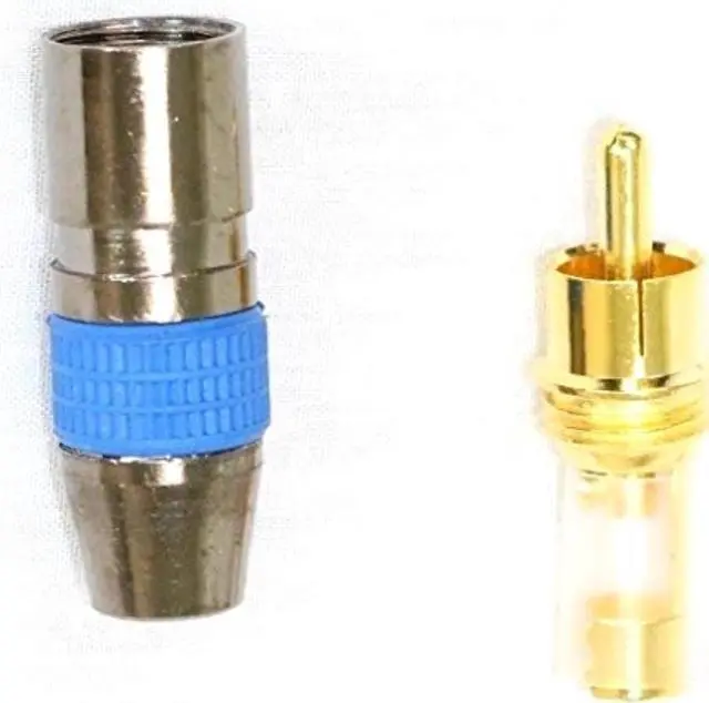 Alt view image 3 of 3 - Gold Color RCA MALE Connector Jack only