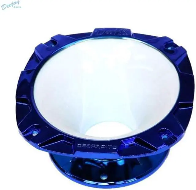 Alt view image 3 of 3 - DJL SHORT 2" BOLT ON HORN WHITE BLUE