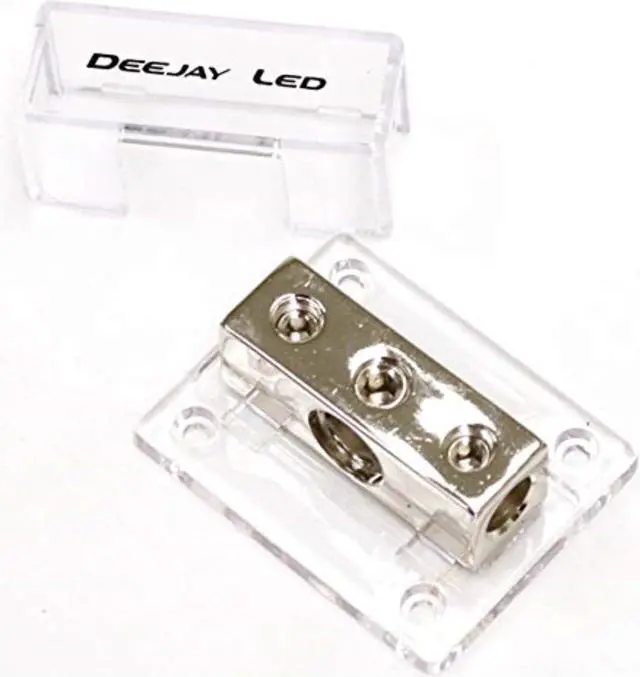 Alt view image 3 of 3 - One 0 Gauge TO two 4 Gauge Main Power Distribution Terminal Block
