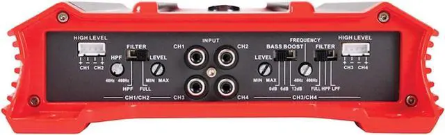Alt view image 8 of 14 - Crunch Ground Pounder 4 x 250 @ 4 Ohms 4 x 500 @ 2 Ohms 2 x 1000 Watts @ 4 Ohms Bridged