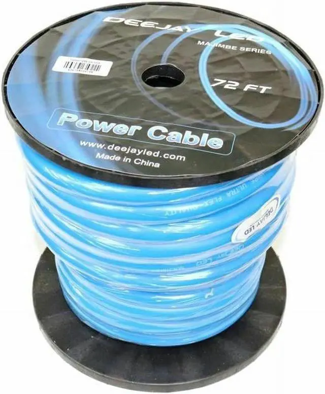 Alt view image 3 of 3 - 72 Foot Zero gauge thick type power cable for heavy current usage BLUE