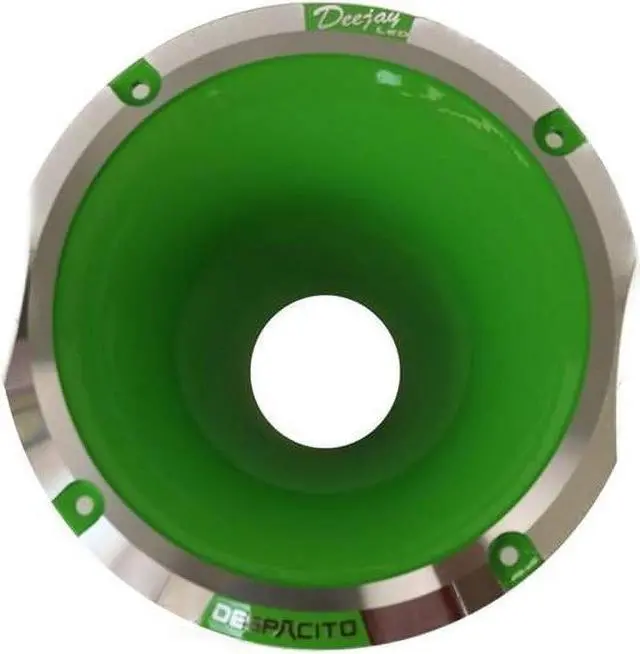 Alt view image 3 of 3 - Circular Despacito Aluminum Bolt-on High Frequency Horn Flare GREEN with2-in Throat