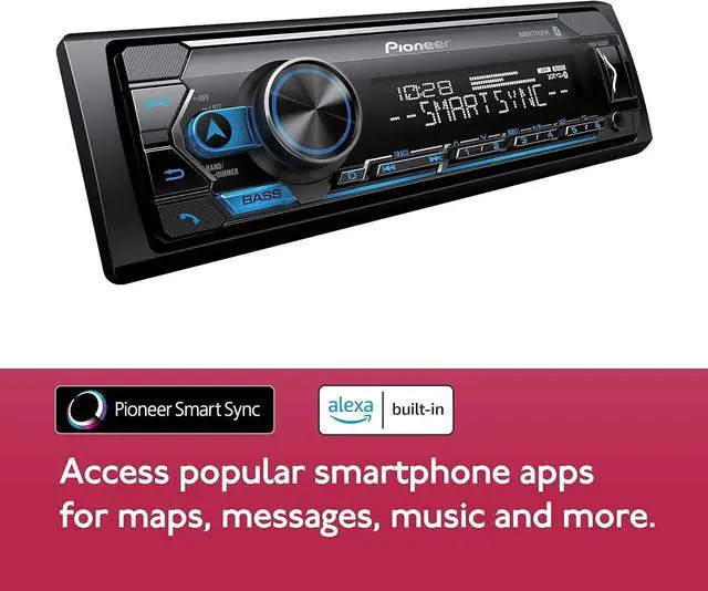 Alt view image 8 of 16 - Pioneer MVH-S322BT Audio Digital Media Receiver and Bluetooth with Amazon Alexa