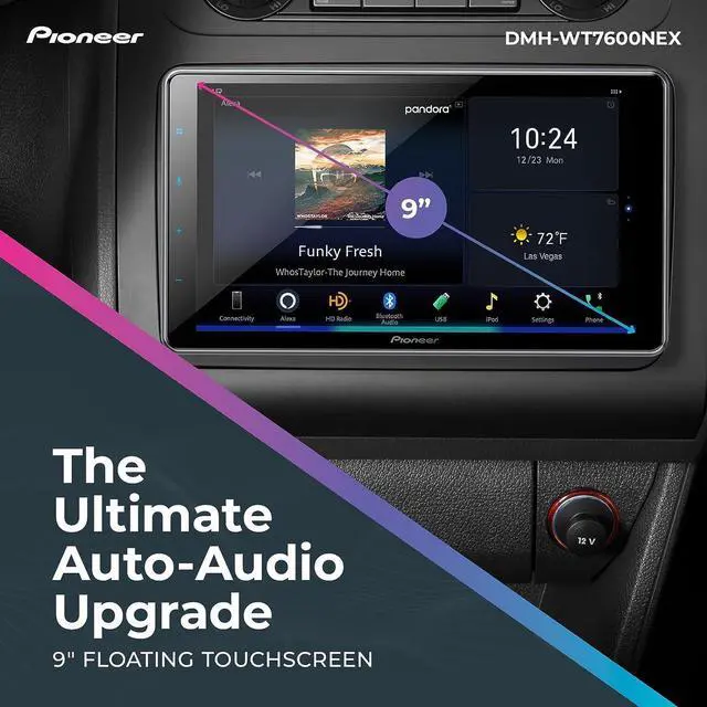 Alt view image 17 of 20 - Pioneer DMH-WT7600NEX 1-DIN Digital Media Receiver w/ Floating 9" Display