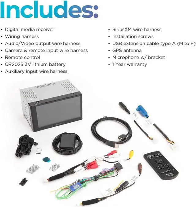 Alt view image 14 of 14 - Pioneer 6.8 inch Digital Media Receiver With Apple Carplay and Android Auto