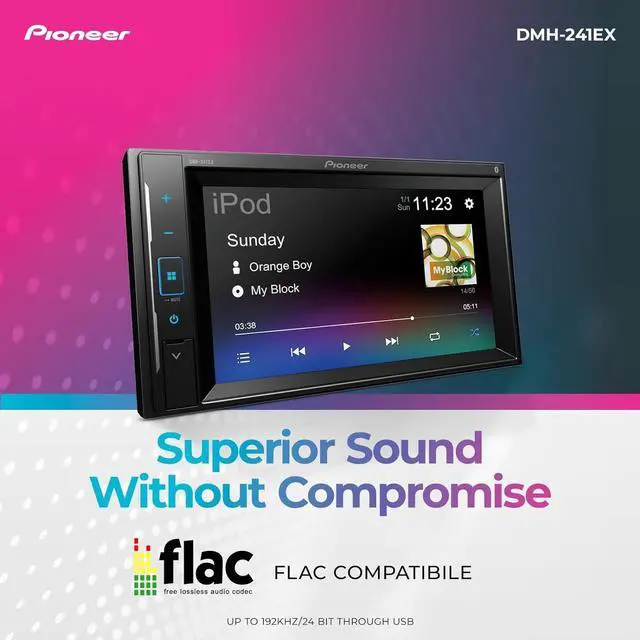 Alt view image 19 of 20 - Pioneer DMH241 6.2 inch Resistive Glass Touchscreen Digital Media Receiver