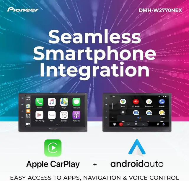 Alt view image 10 of 14 - Pioneer 6.8 inch Digital Media Receiver With Apple Carplay and Android Auto