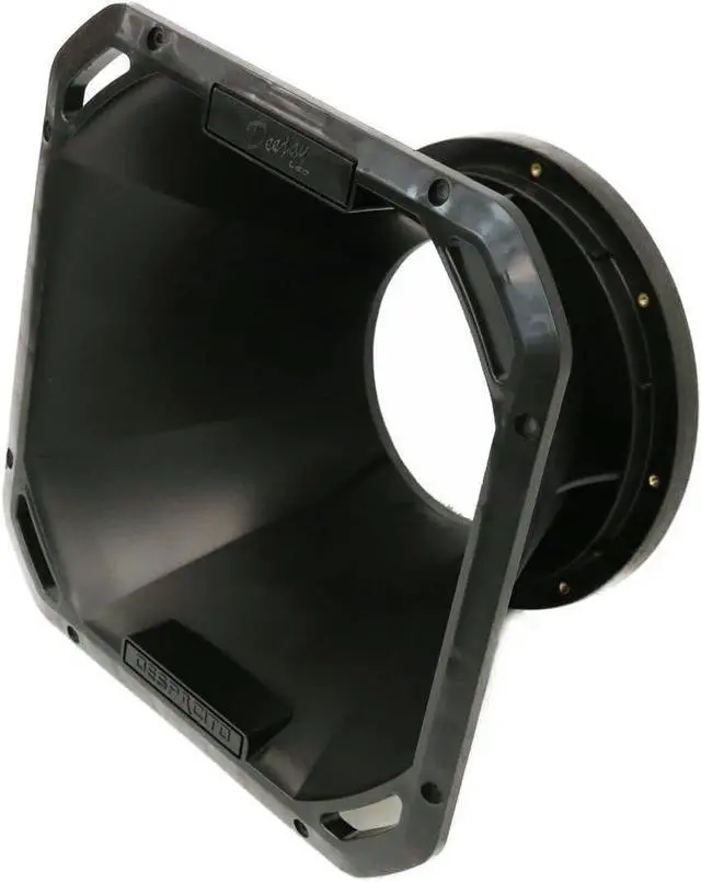Alt view image 3 of 3 - 6.5-in Speaker Despacito Midrange Diffuser Horn with Exponential Flare in Black
