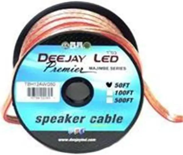 Alt view image 3 of 4 - DEEJAY LED TBH12AWG50 12Ga 50Speaker Wire Spool