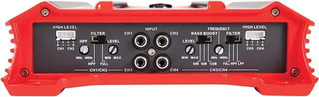 Alt view image 6 of 13 - Crunch Ground Pounder 4 x 125 @ 4 Ohms 4 x 250 @ 2 Ohms 2 x 500 Watts @ 4 Ohms Bridged