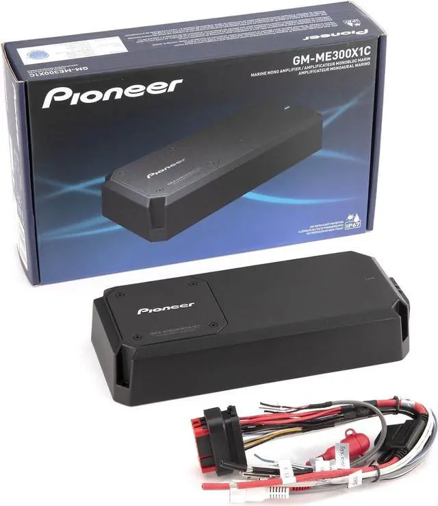Alt view image 17 of 18 - Pioneer GM-ME300X1C 1-Channel Class-D Weatherproof IP67 Compact Marine Amplifier (Mono)