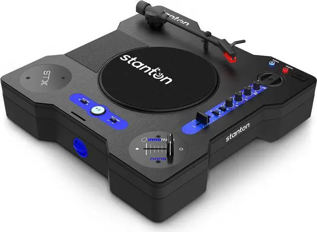 Main image of Stanton STX - Portable Scratch DJ Turntable with Innofader Nano Crossfader, Bluetooth, Pitch Slider, USB Recording, Speaker, 2 Rechargeable Batteries
