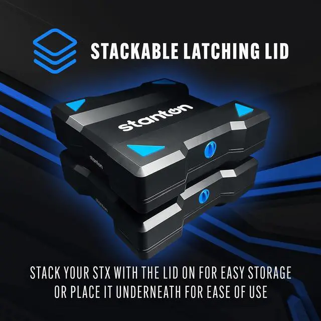 Alt view image 7 of 9 - Stanton STX - Portable Scratch DJ Turntable with Innofader Nano Crossfader, Bluetooth, Pitch Slider, USB Recording, Speaker, 2 Rechargeable Batteries