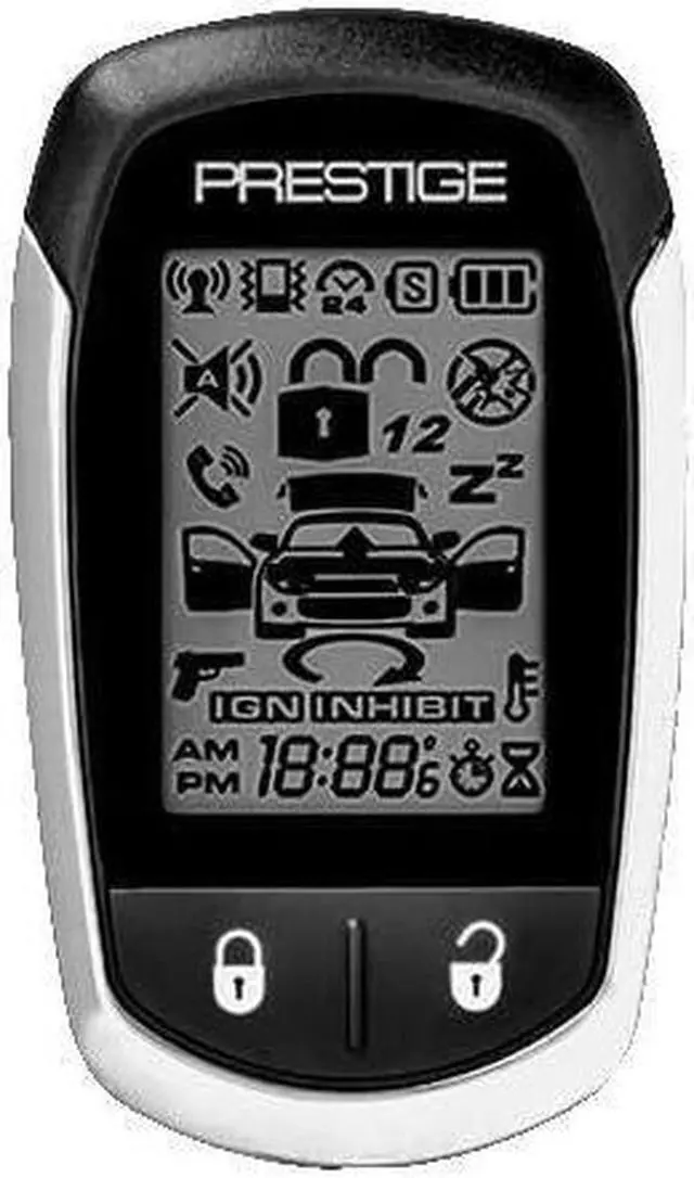 Alt view image 5 of 5 - Prestige 18LCDSP 2-Way Replacement Remote Key for APS997Z PE2LCDZ TBQT30-SS2W