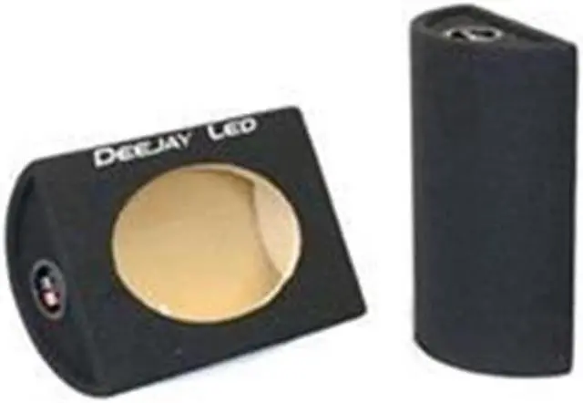 Alt view image 4 of 7 - Pair of 6-in x 9-in Wooden Carpeted Speaker Boxes w/Quick Release Terminals