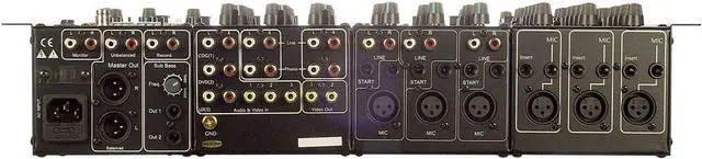 Alt view image 5 of 11 - VocoPro KJM-8000 PRO+ 9 Chan. Professional Vocal/DJ Mixer Board with Digital Key