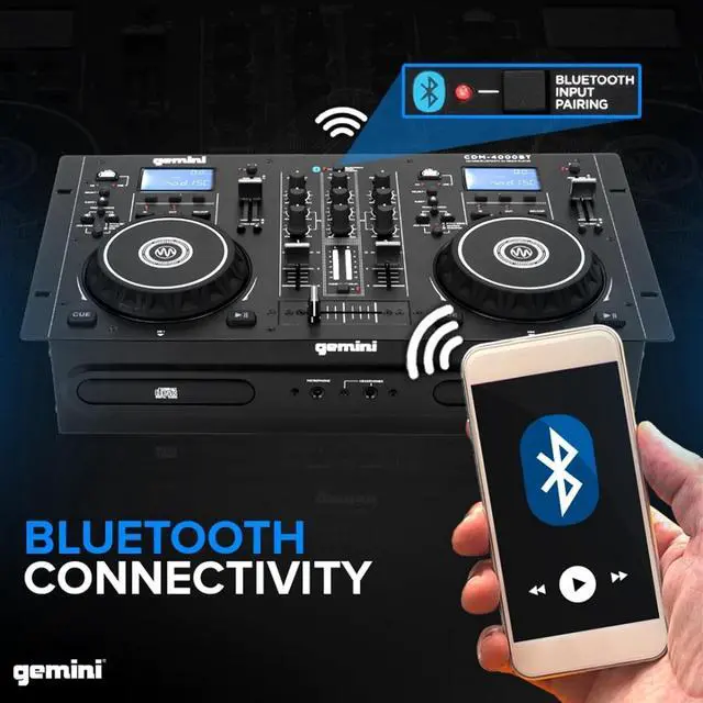 Alt view image 10 of 20 - Gemini Sound Pro StandAlone DJ Dual Deck Media Player Mixer