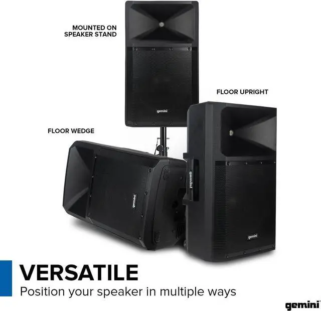 Alt view image 14 of 20 - Gemini Professional Audio Equipment Bluetooth PA DJ Multi Media 2200 W Speakers