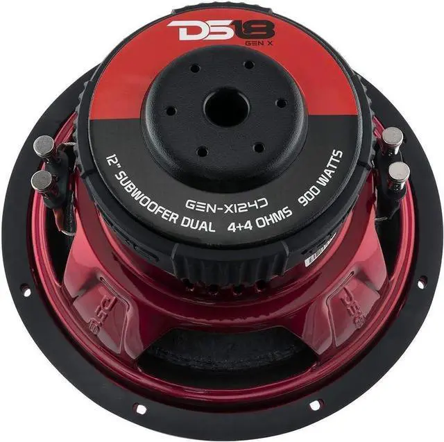 Alt view image 5 of 7 - ds18 gen-x124d subwoofer in black - 4 layer black aluminum voice coil, 12", 900w max power, 450w rms, dual 4 ohms - powerful car audio bass speaker (1 speaker)