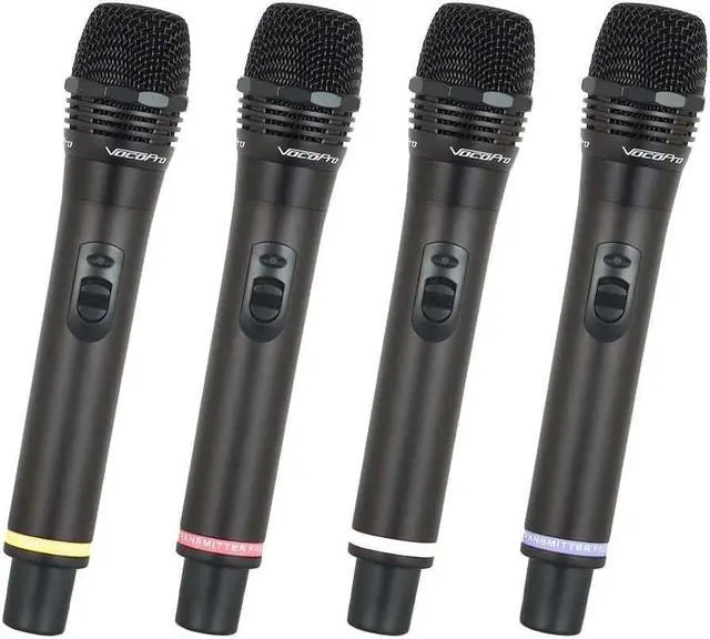 Alt view image 10 of 13 - VocoPro UHF-5805-10 Professional Rechargeable 4 Channel UHF Wireless Mic System