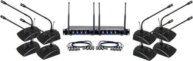 Alt view image 3 of 3 - DIGITAL-CONF-8 - 8 Channel UHF Digital Wireless Conference System
