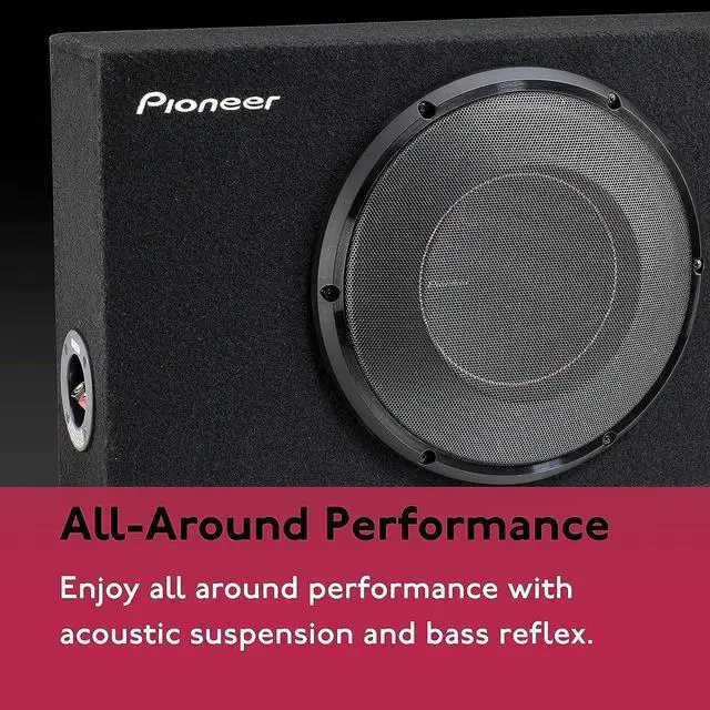 Alt view image 4 of 10 - Pioneer TS-D10LB 10" 1300W Max Power Single 2 Voice Coil Subwoofer Enclosure