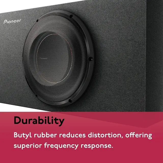Alt view image 5 of 10 - Pioneer TS-D10LB 10" 1300W Max Power Single 2 Voice Coil Subwoofer Enclosure