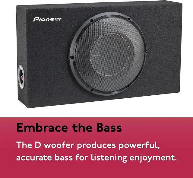 Alt view image 9 of 10 - Pioneer TS-D10LB 10" 1300W Max Power Single 2 Voice Coil Subwoofer Enclosure