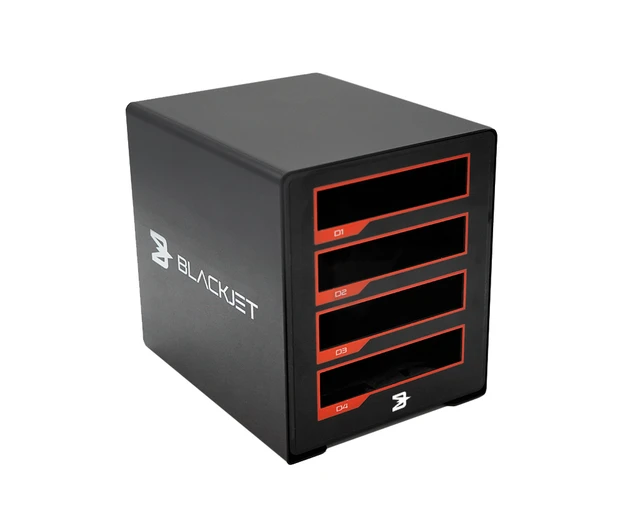 Alt view image 2 of 7 - BLACKJET TX-4DS 4-Bay Thunderbolt 3 Docking System