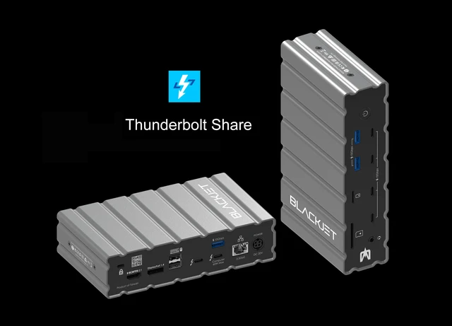Alt view image 6 of 7 - BLACKJET RX-4 RAIDEN Thunderbolt 4 Docking Station (SPACE GRAY)