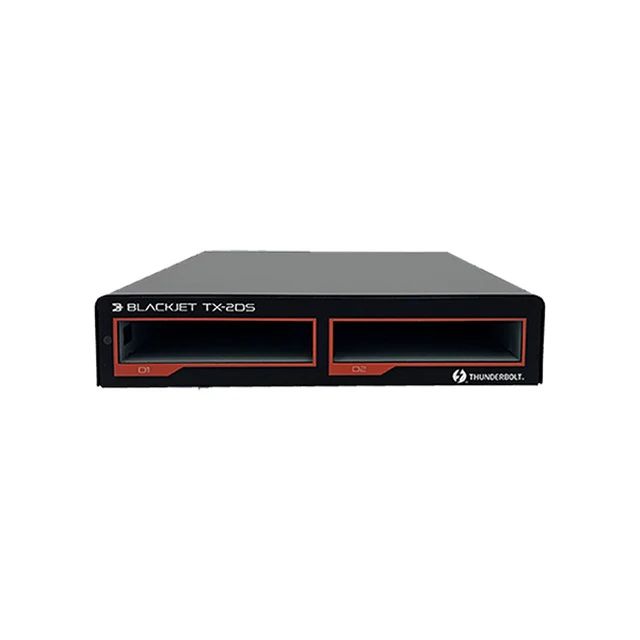 Alt view image 2 of 7 - BLACKJET TX-2DS 2-Bay Thunderbolt 3 Docking System