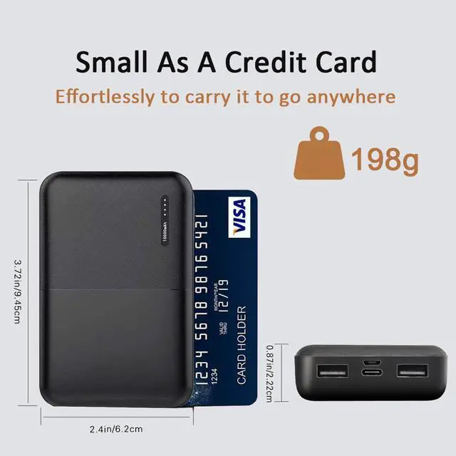 Alt view image 5 of 7 - JONKUU 10000mAh High-Capacity Power Bank With Dual USB Outputs, 5V/2.4A Fast Charging, Multiple Connectors (Type-C, Micro, USB-A), Ideal For Heated Vest And Mobile phone