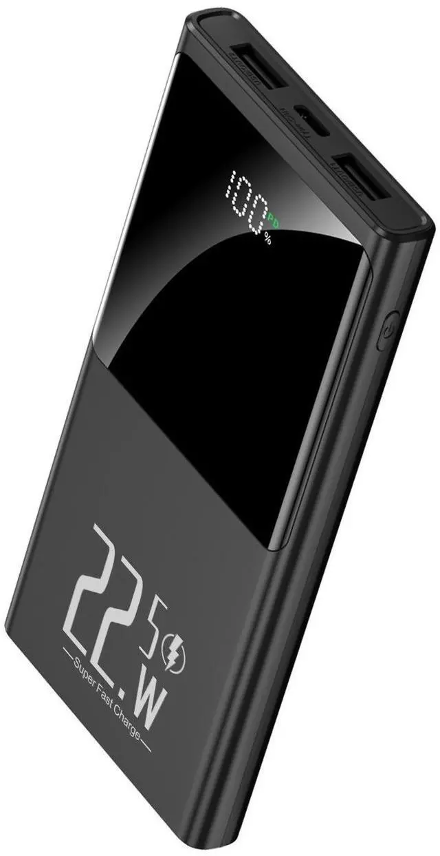 Main image of 10000mAh Portable Power Bank Charger, 22.5W Fast Charging, PD3.0 QC4.0, USB-C Slim Battery Pack, For IPhone Samsung Google IPad