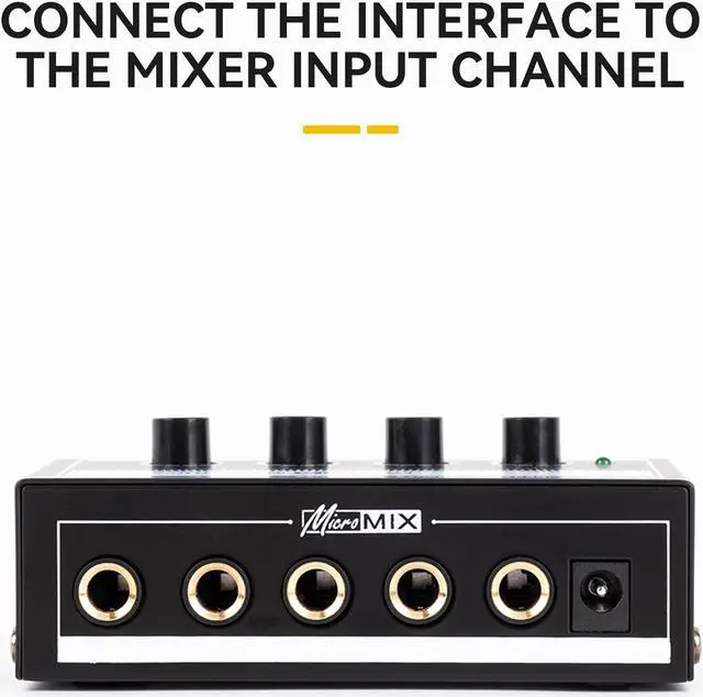 Alt view image 5 of 7 - COKYISS MH400 Compact Portable Professional 4 Channel Mixer for Microphone Guitar Instruments