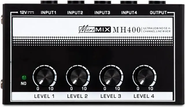 Main image of COKYISS MH400 Compact Portable Professional 4 Channel Mixer for Microphone Guitar Instruments