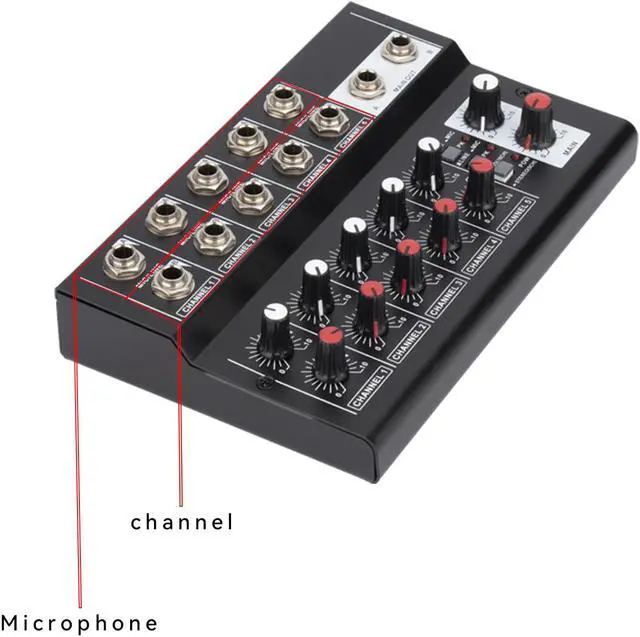 Alt view image 5 of 7 - COKYISS MIX5210 10 Channels Multi-Functional Microphone Sound Mixer With 10 Channel Inputs and 2 Channel Outputs Suitable for Stage Families and KTV Rooms Enjoy Singing and Have Fun with it