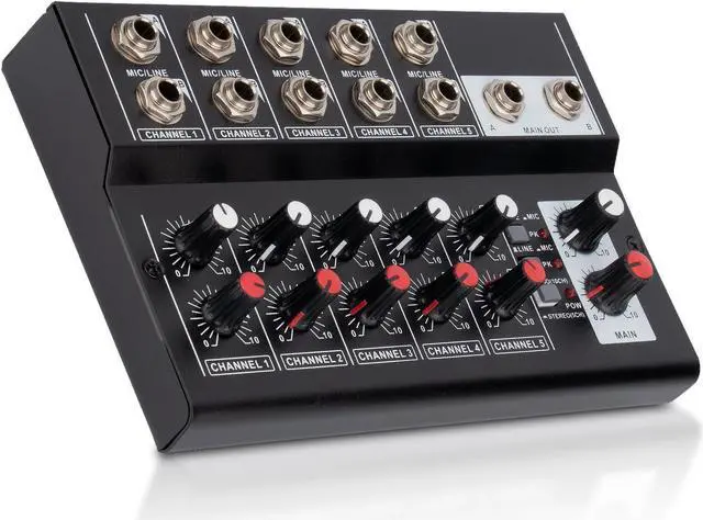 Main image of COKYISS MIX5210 10 Channels Multi-Functional Microphone Sound Mixer With 10 Channel Inputs and 2 Channel Outputs Suitable for Stage Families and KTV Rooms Enjoy Singing and Have Fun with it