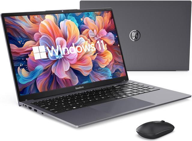 BHWW Windows 11 Laptop, 16GB RAM and 512GB SSD, Intel Celeron N5095 Laptop  Computer, BaseBook for Students and Work, 15.6 inch 1080P FHD IPS, Cam  Shelter, WiFi, HDMI, LAN, Type-C, Midnight 