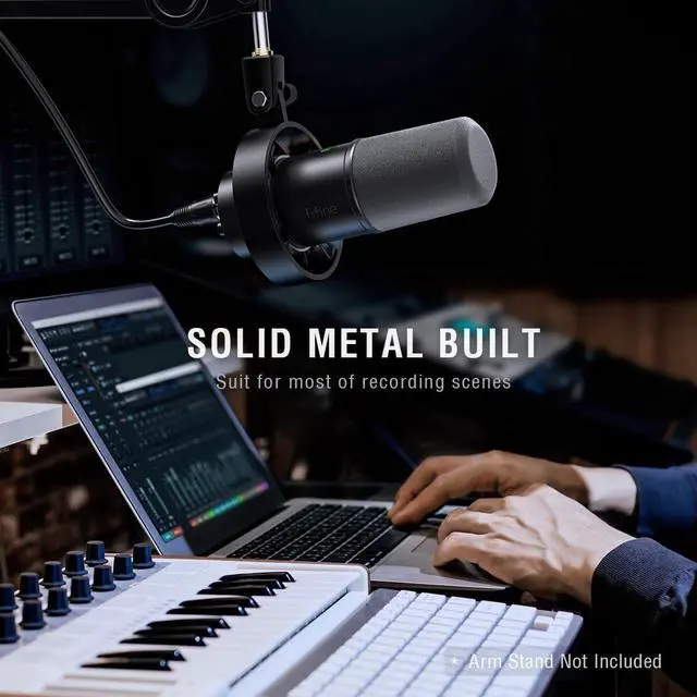 Alt view image 6 of 6 - FIFINE Dynamic Microphone, XLR/USB Podcast Recording PC Microphone for Vocal Voice-Over Streaming, Studio Metal Mic with Mute, Headphone Jack, Monitoring Volume Control, Windscreen-Amplitank K688