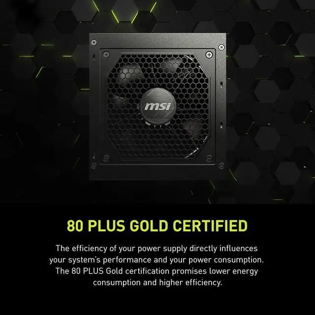Alt view image 7 of 7 - MAG A850GL PCIE 5 & ATX 3.0 Gaming Power Supply - Full Modular - 80 Plus Gold Certified 850W - Compact Size - ATX PSU