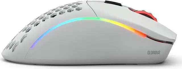 Alt view image 3 of 6 - Glorious Model D Wireless Gaming Mouse - 69g Superlight, Lag Free 2.4Ghz Wireless, Up to 71 Hour Battery, RGB, BAMF Sensor, Ergonomic, 6 Buttons - Matte White