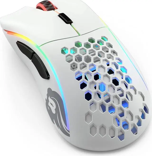 Main image of Glorious Model D Wireless Gaming Mouse - 69g Superlight, Lag Free 2.4Ghz Wireless, Up to 71 Hour Battery, RGB, BAMF Sensor, Ergonomic, 6 Buttons - Matte White