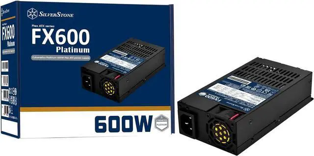 Main image of SilverStone Technology FX600 Platinum Cybenetics Platinum 600W FlexATX Power Supply (SST-FX600-PT)