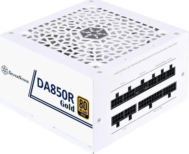 Main image of SilverStone Technology DA850R Gold 80 Plus Gold 850W ATX 3.0 & PCIe 5.0 Power Supply with White casing, White Fan, and White Cables, SST-DA850R-GMA-WWW (SST-AX0850MCGD-C)