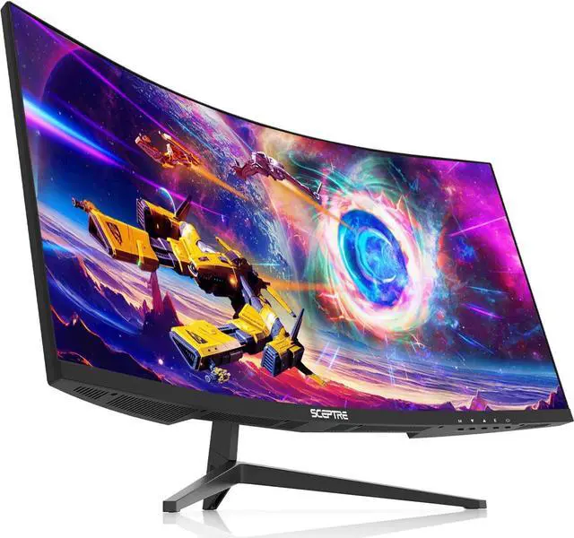 Alt view image 6 of 11 - Sceptre 30 inch Curved Gaming Monitor 21:9 2560x1080 Ultra Wide Ultra Slim HDR400 1ms HDMI DisplayPort up to 200Hz Build-in Speakers, Picture by Picture Metal Black (C305B-200UN1) (C305B--200UN1)