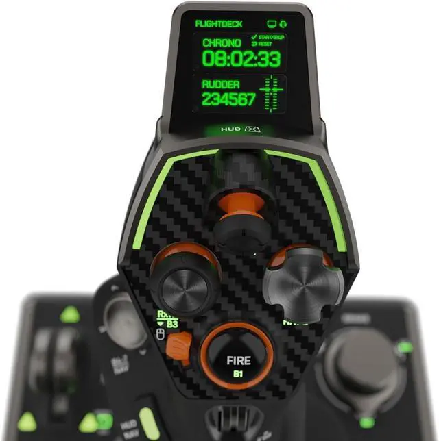 Alt view image 6 of 7 - Turtle Beach VelocityOne Flightdeck Universal HOTAS Simulation System Joystick & Throttle for Air & Space Combat Simulation For Windows 10 & 11 PCs  Touch Display & Buttons, 139 Programmable Controls