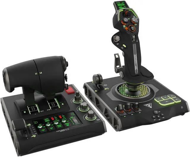 Alt view image 2 of 7 - Turtle Beach VelocityOne Flightdeck Universal HOTAS Simulation System Joystick & Throttle for Air & Space Combat Simulation For Windows 10 & 11 PCs  Touch Display & Buttons, 139 Programmable Controls